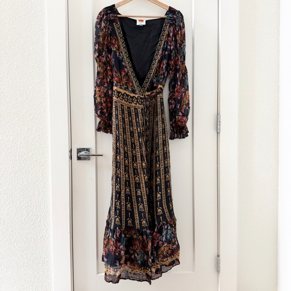 Farm Rio for Anthropologie Side Slit Maxi Dress Size S - Picture 7 of 13